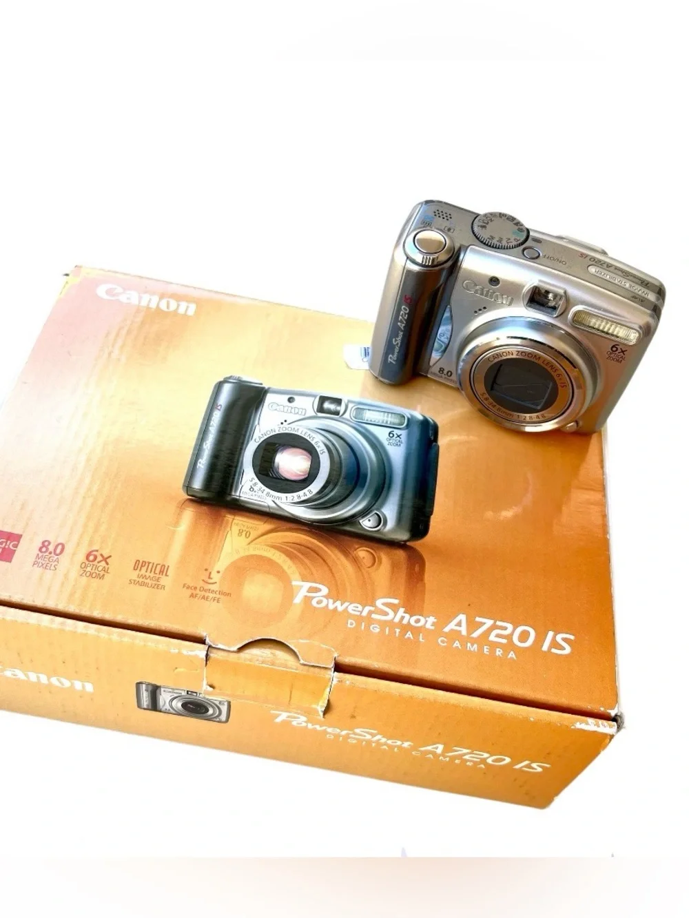 Vintage Canon PowerShot A720 IS 8.0MP Digital Camera - Tested Working